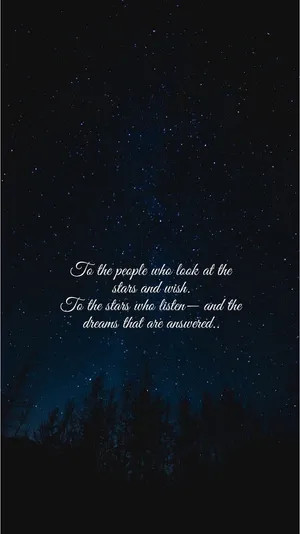 Acotar Quote Stars Dark Blue Wallpaper