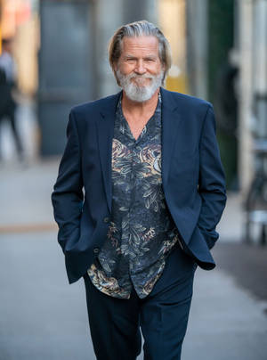 Actor Jeff Bridges Candid Shot Wallpaper