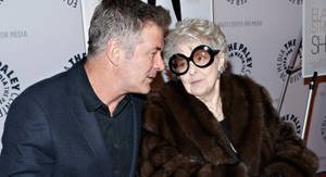 Actress Elaine Stritch With Actor Alec Baldwin Wallpaper