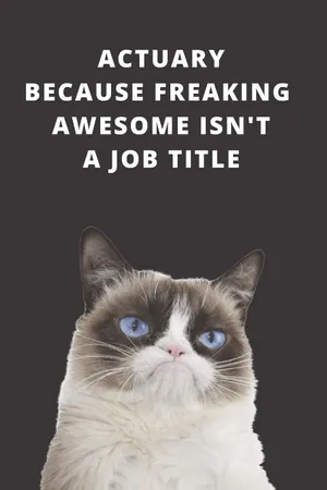 Actuary Cute Grumpy Cat Job Quote Wallpaper
