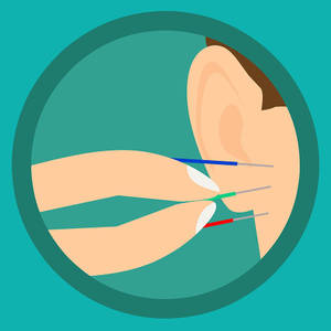 Acupuncturist Ear Needle Treatment Wallpaper