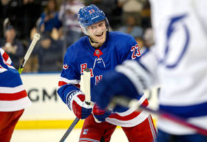 Adam Fox Smiling New York Rangers Wallpaper