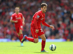 Adam Lallana Dribbling Football Wallpaper