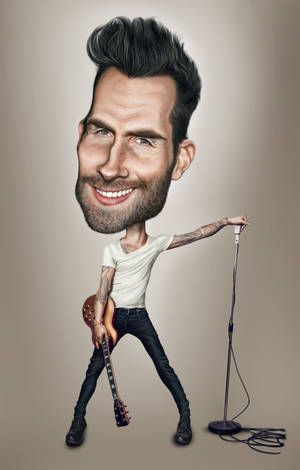 Adam Levine Caricature Wallpaper