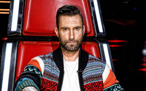 Adam Levine Sporting A Chic Geometric Sweater Wallpaper