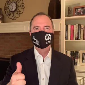 Adam Schiff Giving A Thumbs Up Wallpaper