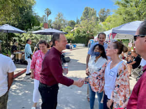Adam Schiff Greeting People Wallpaper
