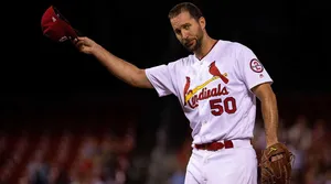 Adam Wainwright Removing Cap Wallpaper