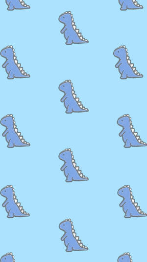 Add A Fun Twist To Your Phone With This Cute Dinosaur Iphone Wallpaper. Wallpaper