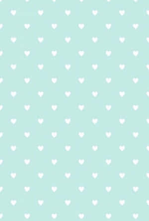 Add Some Fun To Your Day With Mint Green Hearts Wallpaper