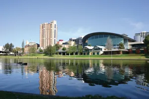 Adelaide Center From Torrens River Wallpaper