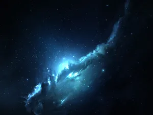 Admire The Magnificent Beauty Of A Sea Of Green And Blue Galaxies Wallpaper