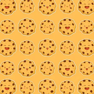 Adorable Cartoon Cookie Faces Wallpaper