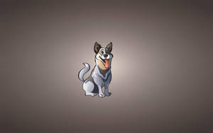 Adorable Cartoon Siberian Husky Dog Wallpaper
