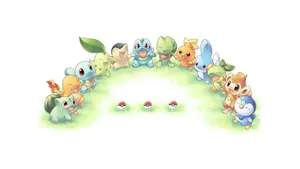 Adorable Chimchar And Other Pokemon Wallpaper