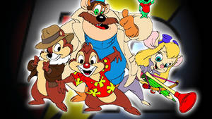 Adorable Chip 'n Dale Rescue Rangers Strike A Pose Wallpaper