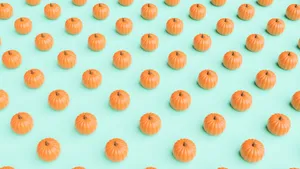 Adorable Cute Pumpkin With A Smiling Face Wallpaper