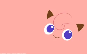 Adorable Jigglypuff Minimalist Art Wallpaper