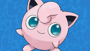 Adorable Jigglypuff With Mesmerizing Blue Eyes Wallpaper