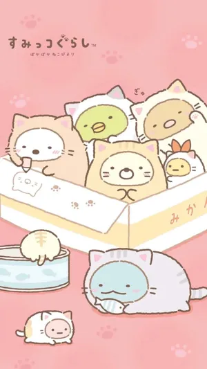 Adorable Kawaii Japanese Characters And Elements Wallpaper