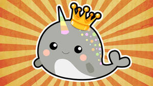 Adorable King Narwhal Wallpaper