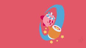 Adorable Kirby Shines In The World Of Aesthetic Art Wallpaper