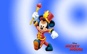 Adorable Mickey Mouse Waving At You From Your Desktop Wallpaper