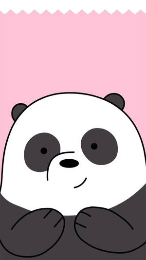 Adorable Panpan Cartoon Iphone Wallpaper