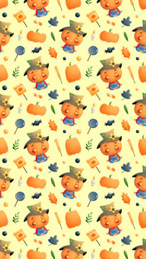 Adorable Pumpkin With A Sweet Smile Wallpaper