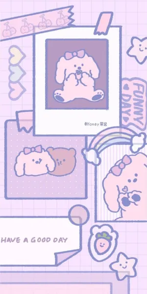 Adorable Purple Teddy Bear Wallpaper