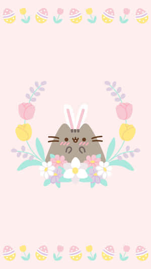 Adorable Pusheen Taking A Cat Nap Wallpaper