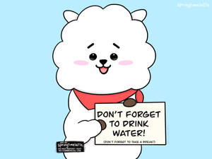 Adorable Rj From Bt21, Displaying Its Charming And Fluffy Personality While Posing Against A Neutral Background. Wallpaper
