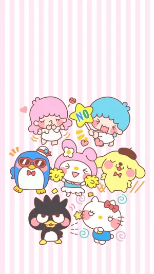 Adorable Sanrio Characters Ready To Brighten Your Day Wallpaper