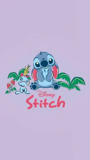 Adorable Stitch Disney Purple Wallpaper