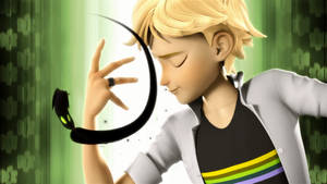 Adrien Agreste And Plagg Transformation Wallpaper