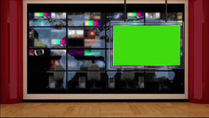 Advanced Green Screen Setup In A Tv Station Wallpaper