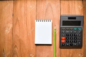 Advanced Scientific Calculator On A Desk Wallpaper