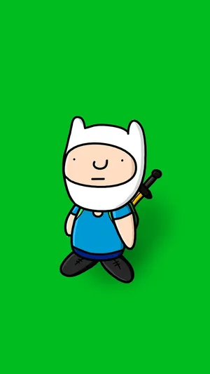 Adventure Time Finnthe Human Cute Illustration Wallpaper