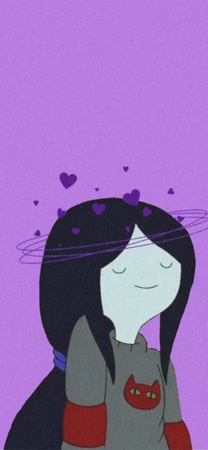 Adventure Time Marceline Love Hearts Wallpaper