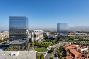 Aerial Perspective Of Irvine Spectrum Center Wallpaper