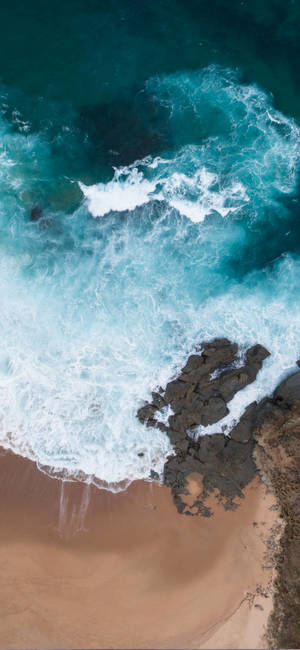 Aerial View Iphone Xs Ocean Wallpaper