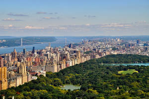 Aerial View Of Central Park Landscape Wallpaper