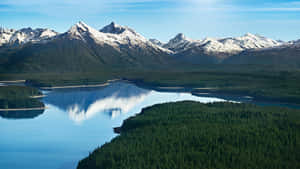 Aerial View Of Glacier Bay National Park Islands Wallpaper