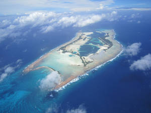 Aerial View Of Palmyra Atoll Wallpaper