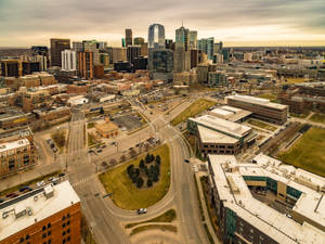 Aerial_ View_of_ Urban_ Cityscape Wallpaper