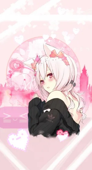 Aesthetic Anime Adidas Girl Wallpaper