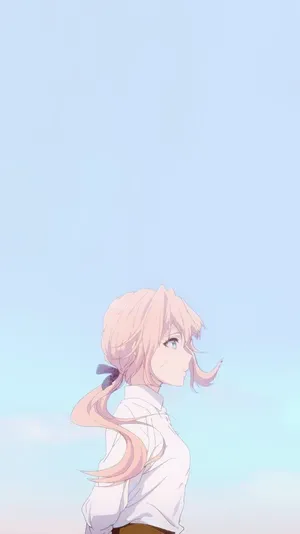 Aesthetic Anime Blonde Girl Phone Wallpaper
