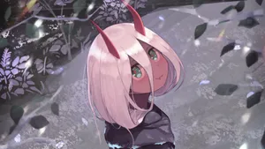 Aesthetic Anime Pfp Of Zero Two Wallpaper