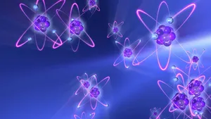 Aesthetic Atomic Structure Of Science Wallpaper