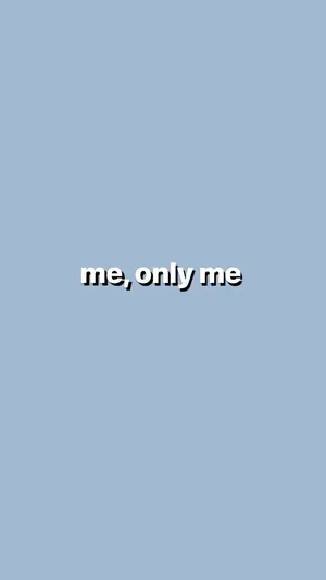 Aesthetic Baby Blue Me Only Me Wallpaper